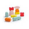 Quut Bath Toy Balancing Shapes - Blokki (Coral Pink)