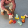 Quut Bath Toy Balancing Shapes - Blokki (Coral Pink)