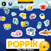 Poppik Sticker Cards Set - Baby - Sea