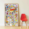 Poppik Discovery Sticker Poster - 100% English