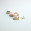 Kiko & gg Wooden Toy - Ofune Wind-Up Boat (Lavender)