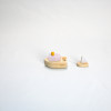 Kiko & gg Wooden Toy - Ofune Wind-Up Boat (Lavender)