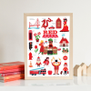 Poppik Mini Discovery Poster - City (Red)