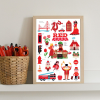 Poppik Mini Discovery Poster - City (Red)