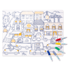 Super Petit x Moulin Roty Colouring Mat Set - Les Popipop