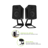 Kanto Elevated Desktop Speaker Stands SE4 (Black)