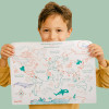 Super Petit Colouring Mat Set - Learn & Play My 1st World Map