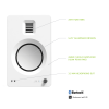 Kanto TUK Powered Bookshelf Speakers (Matte White)