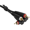 UDG Ultimate Cable RCA Straight - RCA Angled 3m (Black)