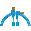 DJ Tech Tools Chroma Cable USB (A-B) Right Angled 1.5m (Blue)