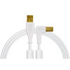 DJ Tech Tools Chroma Cable USB (A-B) Right Angled 1.5m (White)