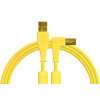 DJ Tech Tools Chroma Cable USB (A-B) Right Angled 1.5m (Yellow)