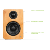 Kanto YU2 Powered Desktop Speakers (Bamboo)