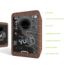 Kanto YU6 Powered Bookshelf Speakers (Walnut)