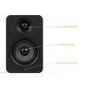 Kanto YU Passive 4" Bookshelf Speakers (Matte Black)