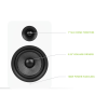 Kanto YU Passive 6" Bookshelf Speakers (Matte White)